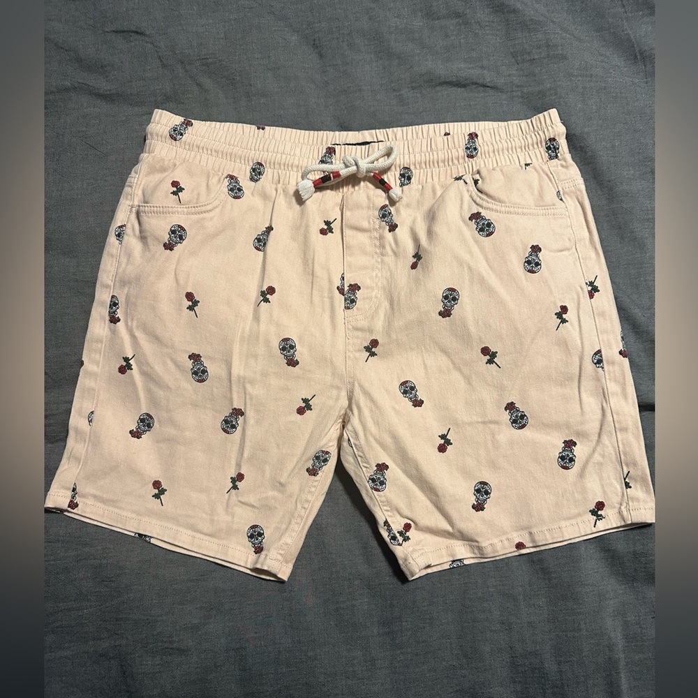 Raw Yarn Industries Skull and Rose Shorts xl